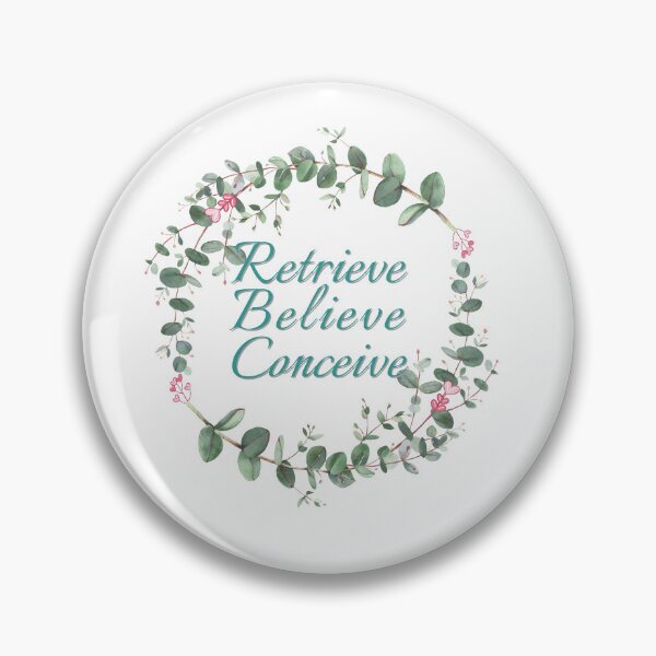 Item preview, IVF inspirational quote for fertility treatment cute retrieve believe conceive on white designed and sold by Lady-Frost.