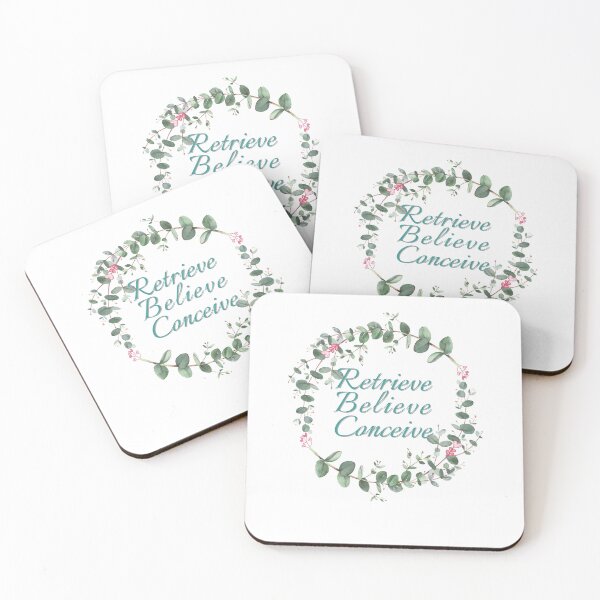 Item preview, IVF inspirational quote for fertility treatment cute retrieve believe conceive on white designed and sold by Lady-Frost.