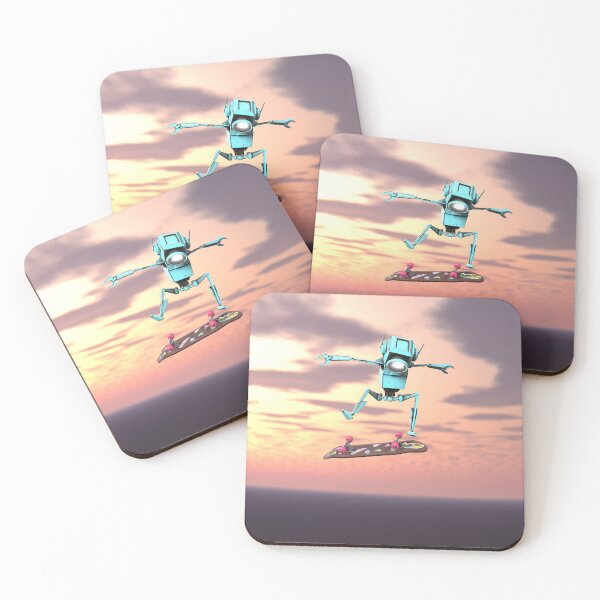 Item preview, Radical Sunset Kickflip Robot designed and sold by Gravedrinker.