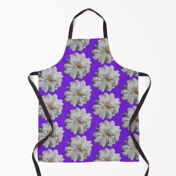 Item preview, White floral pattern - purple background designed and sold by DrAgonPhotos.