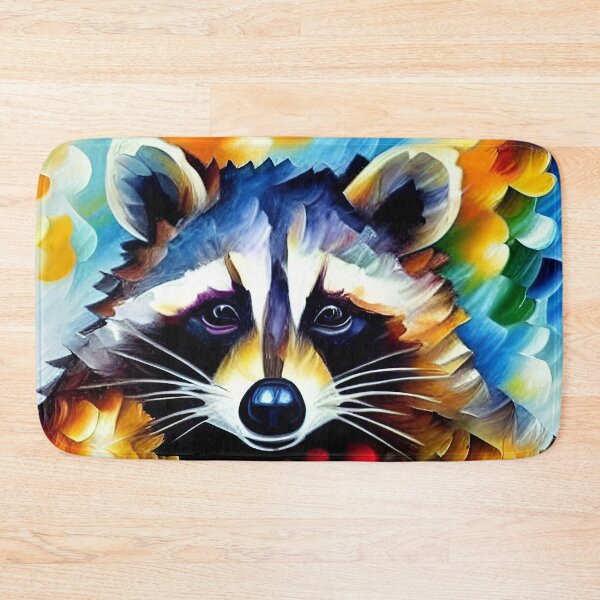 Item preview, Raccoon Among the Flowers and Leaves designed and sold by ArtistsQuest.