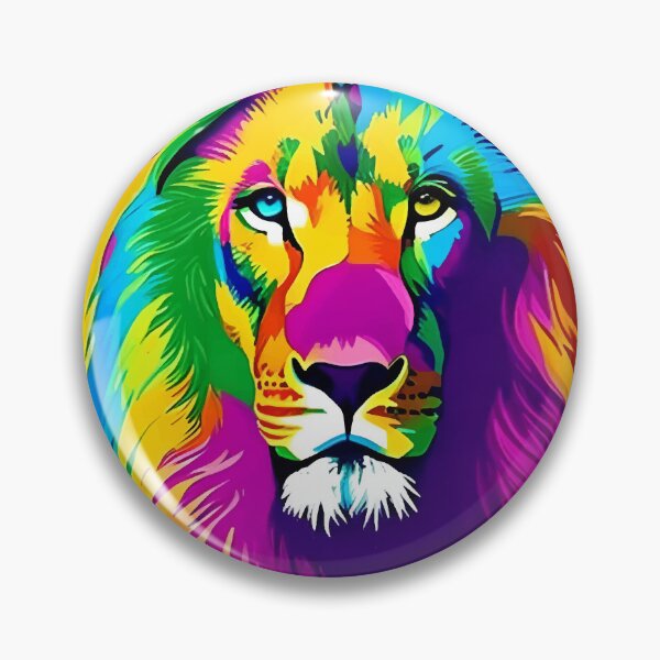 Item preview, Neon Pop Lion Illustration designed and sold by insanitysaint05.