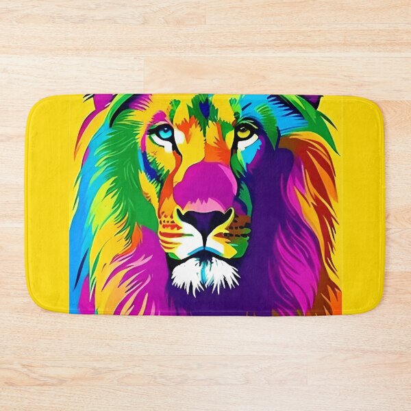 Item preview, Neon Pop Lion Illustration designed and sold by insanitysaint05.