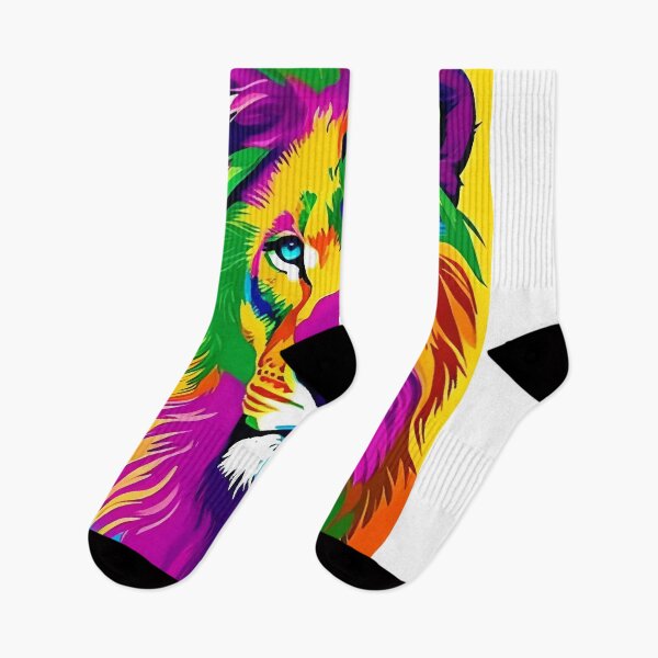 Item preview, Neon Pop Lion Illustration designed and sold by insanitysaint05.