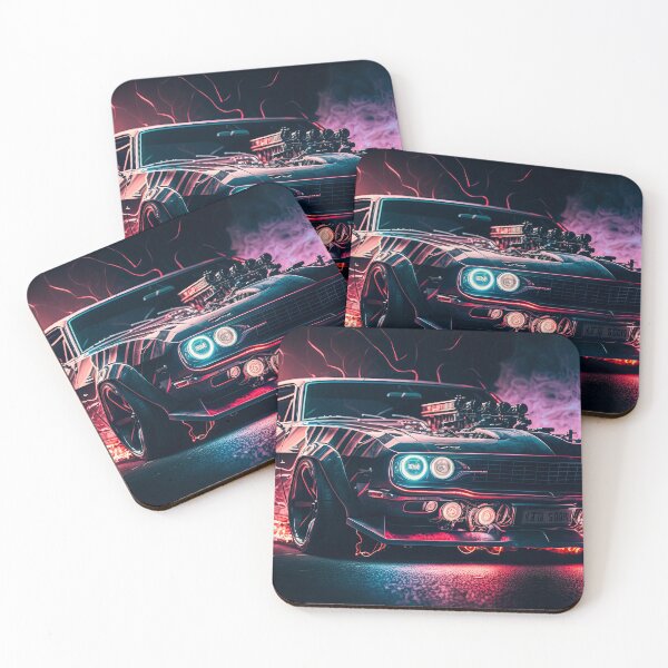 Item preview, Muscle car illustration designed and sold by chaoticabstract.