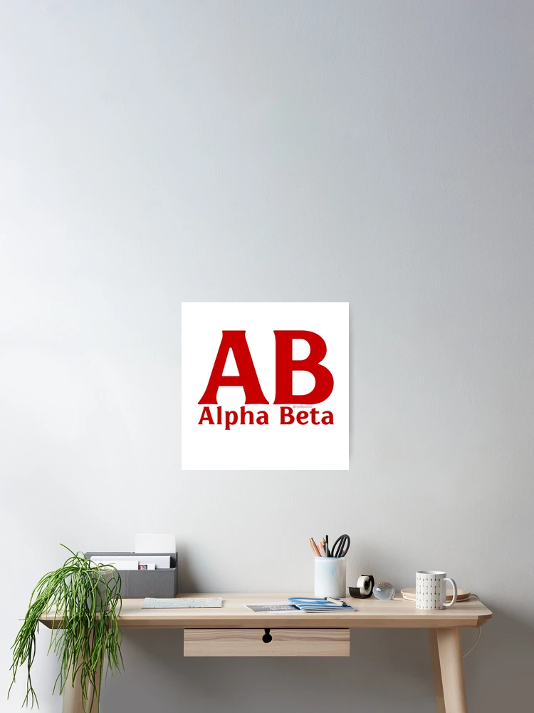Thumbnail 2 of 3, Poster, Alpha Beta designed and sold by RooBooCo.