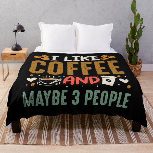 Artikelvorschau, Ich mag Kaffee und vielleicht 3 Personen Retro Design - lustiger Kaffeeliebhaber entworfen und verkauft von naworas.