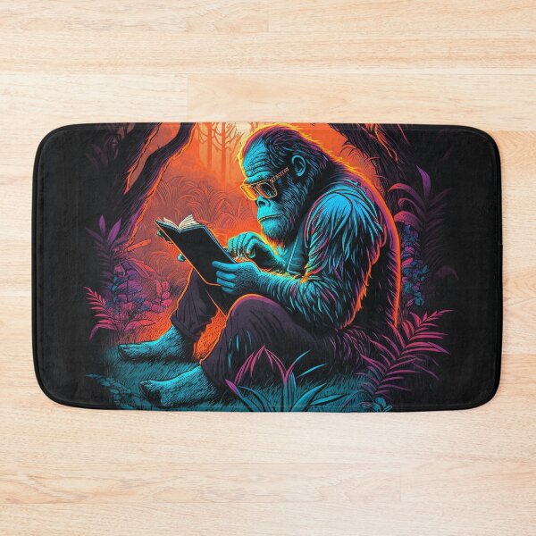 Item preview, Hippie Gorilla Reading Old Retro Style Mountain Gorilla  designed and sold by Brockinator.