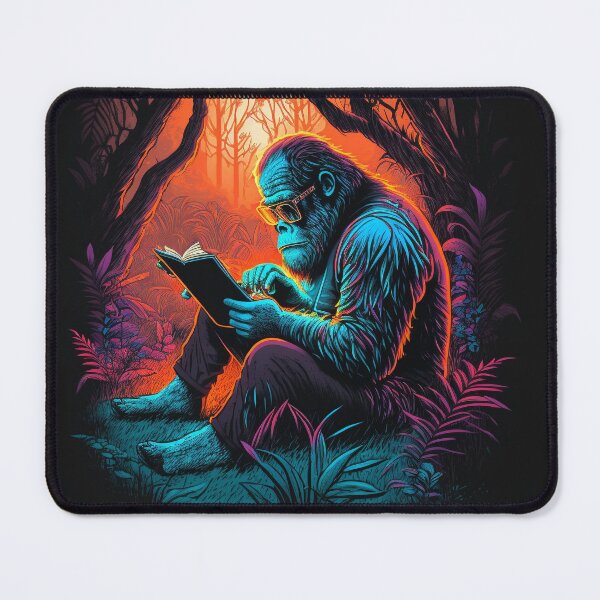 Item preview, Hippie Gorilla Reading Old Retro Style Mountain Gorilla designed and sold by Brockinator.