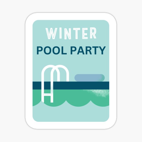 Item preview, Winter pool party -  cold water swimming designed and sold by Wildflow Creations.