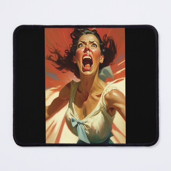 Item preview, Terrified, Angry, Panic in Pin Up Style Pop Art  designed and sold by Midlife50.