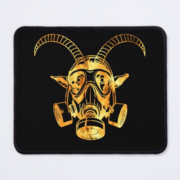Item preview, Cybergoth Goat Head Wearing Gasmask designed and sold by GrumpyFella.