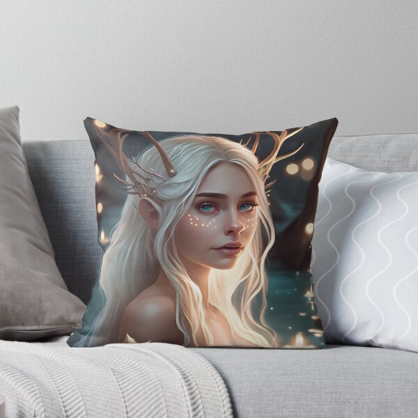 Item preview, Elf in a Dreamlike Riverscape of Fantasy and Fairy Lights designed and sold by Digital-Dreamer.