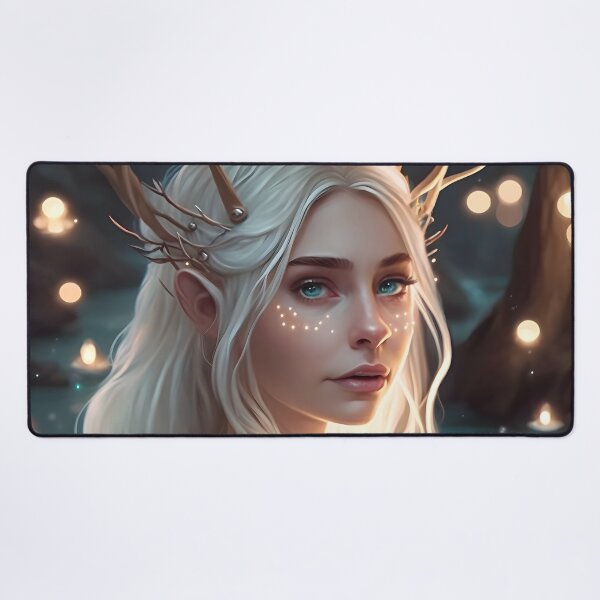 Item preview, Elf in a Dreamlike Riverscape of Fantasy and Fairy Lights designed and sold by Digital-Dreamer.