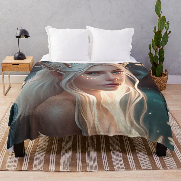 Item preview, Elf in a Dreamlike Riverscape of Fantasy and Fairy Lights designed and sold by Digital-Dreamer.
