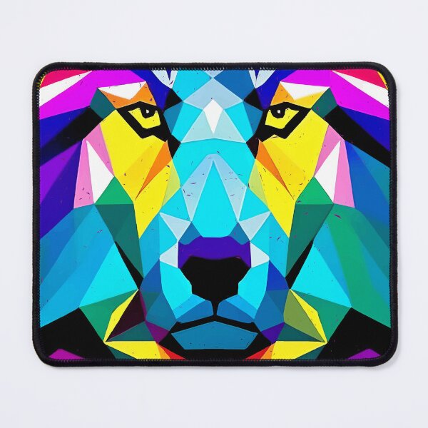 Item preview, Neon Geometric Wolf Illustration designed and sold by insanitysaint05.