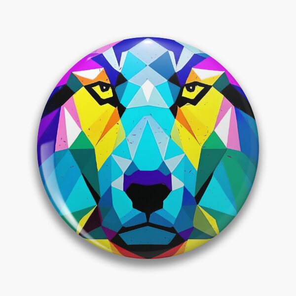 Item preview, Neon Geometric Wolf Illustration designed and sold by insanitysaint05.