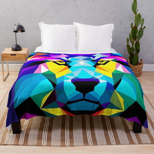 Item preview, Neon Geometric Wolf Illustration designed and sold by insanitysaint05.