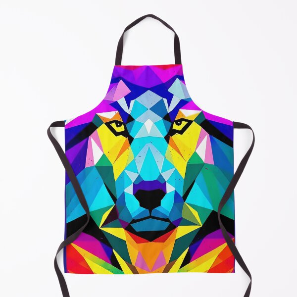 Item preview, Neon Geometric Wolf Illustration designed and sold by insanitysaint05.