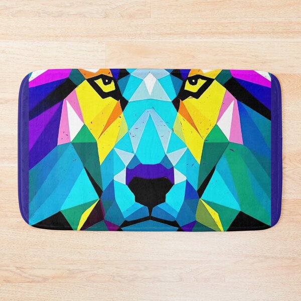 Item preview, Neon Geometric Wolf Illustration designed and sold by insanitysaint05.