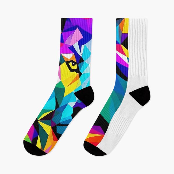 Item preview, Neon Geometric Wolf Illustration designed and sold by insanitysaint05.