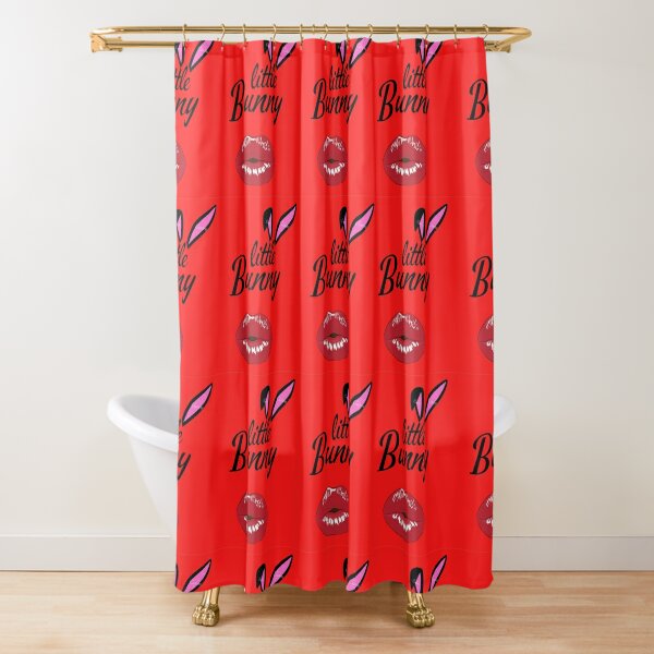 Official Playboy Bunny Pink Water Resistant Large Shower Curtain