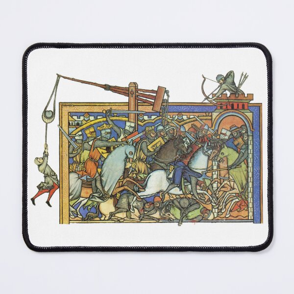 Item preview, Medieval Knights Fighting, Catapult, Castle 13th Century designed and sold by ScienceSource.