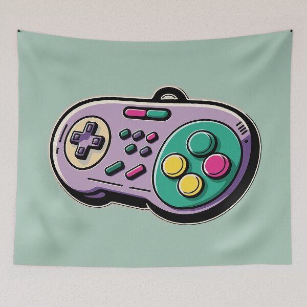 Item preview, Retro Video Game Controller || Vector Art designed and sold by MadSwellDesigns.
