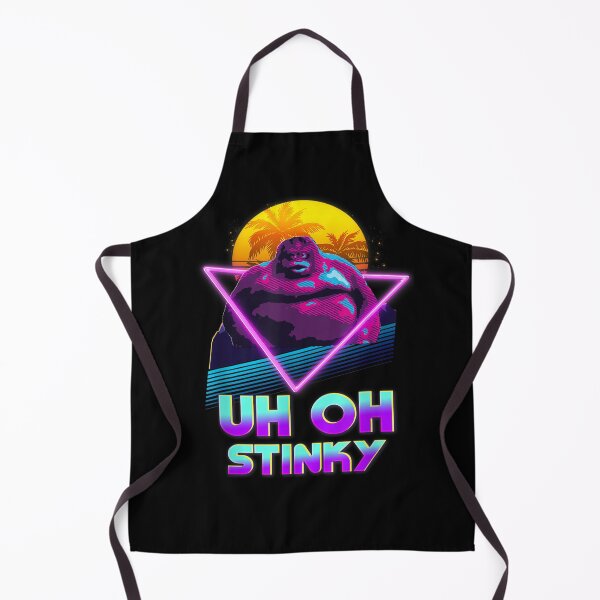 Item preview, Uh Oh Stinky Poop Le Monke 80s Vaporwave Outrun Style T-Shirt designed and sold by Larcossee ⭐⭐⭐⭐⭐.