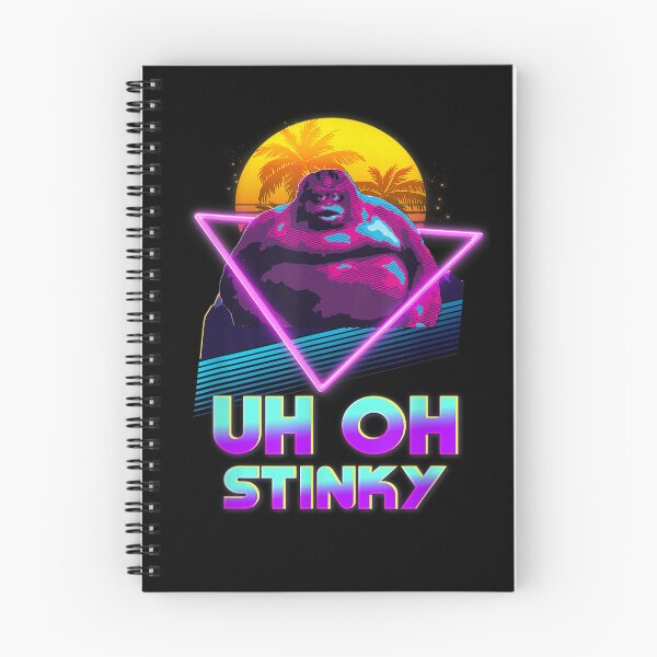 Aperçu de l'œuvre T-shirt style Outrun Vaporwave des années 80 de Le Monke, Oh Oh, caca puant créée et vendue par Larcossee ⭐⭐⭐⭐⭐.