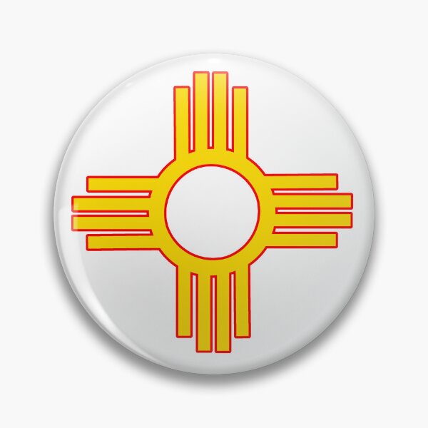 Aperçu de l'œuvre Symbole Zia jaune avec contour rouge créée et vendue par mamotimo.