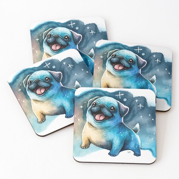 Item preview, Happy Celestial Pug designed and sold by Critical Meltdown.