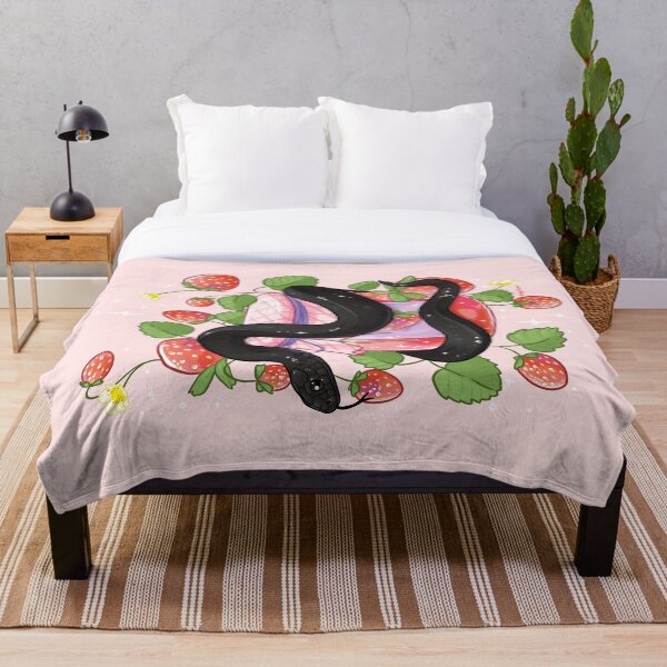 Item preview, Mexican black kingsnake with strawberries  designed and sold by Angelxbeans.