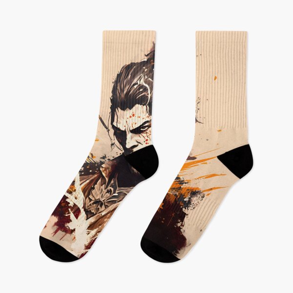 Item preview, Vibrant Adventure: A Samurai Portrait Splatter Painting designed and sold by Digital-Dreamer.