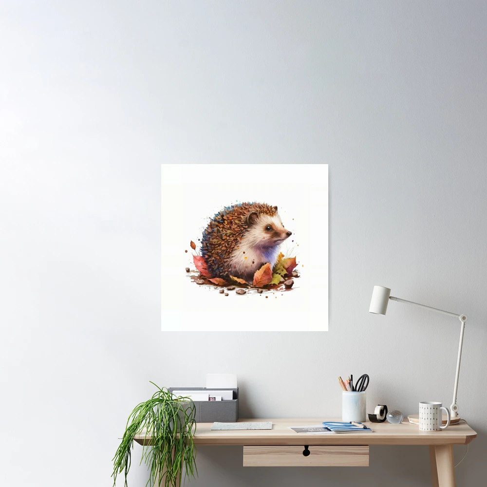 Hedgehog Face Funny Hair Cut Cute  Poster for Sale by alenaz