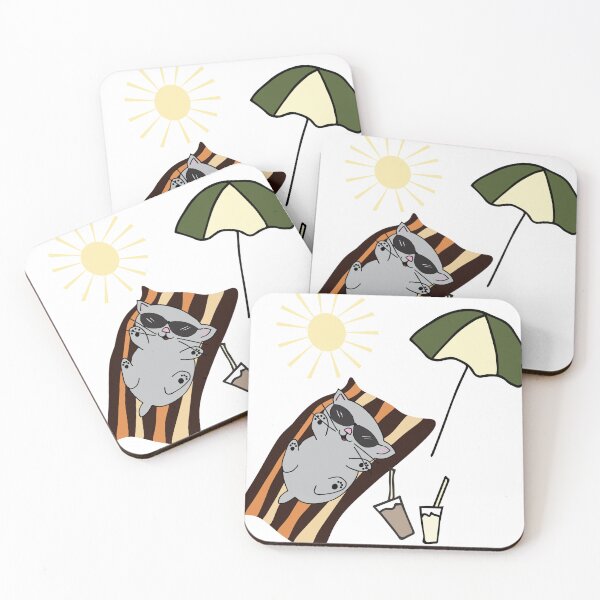 Item preview, Cat on Vacation Good  Vibes designed and sold by Ashlison.