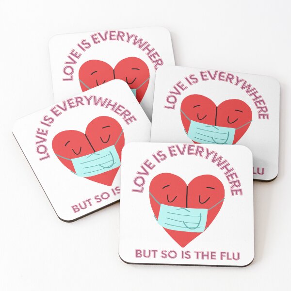 Item preview, Love Is Everywhere But So Is The Flu - T-shirt designed and sold by jebran.