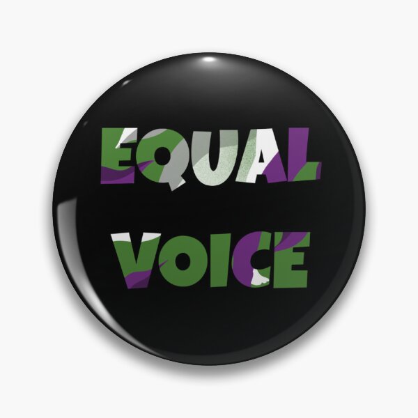 Item preview, Equal Voice Slogan In Suffragette Colours designed and sold by GrumpyFella.