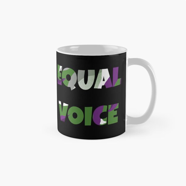Item preview, Equal Voice Slogan In Suffragette Colours designed and sold by GrumpyFella.