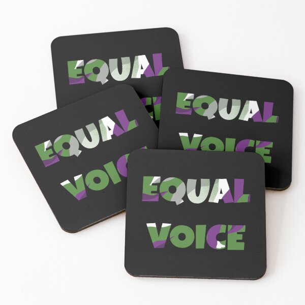 Item preview, Equal Voice Slogan In Suffragette Colours designed and sold by GrumpyFella.