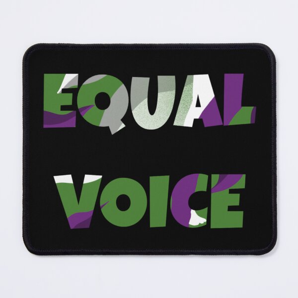 Item preview, Equal Voice Slogan In Suffragette Colours designed and sold by GrumpyFella.