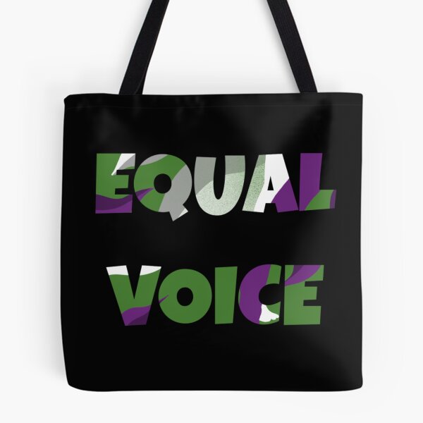 Item preview, Equal Voice Slogan In Suffragette Colours designed and sold by GrumpyFella.