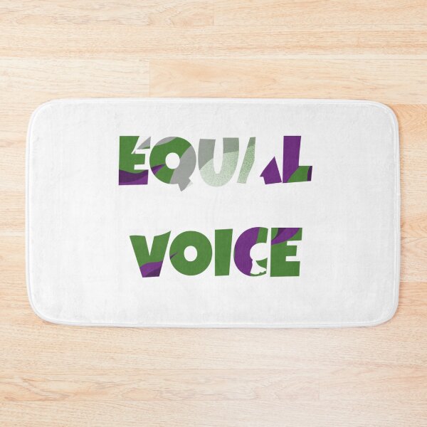 Item preview, Equal Voice Slogan In Suffragette Colours designed and sold by GrumpyFella.
