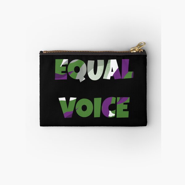 Item preview, Equal Voice Slogan In Suffragette Colours designed and sold by GrumpyFella.