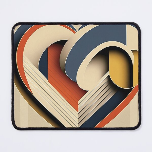 Item preview, Bauhaus inspired Heart Design Print Mid century art II designed and sold by thearttist.