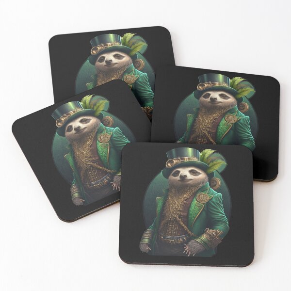 Item preview, Cute St. Patrick's Day Leprechaun Steampunk Sloth designed and sold by NateFellhauer.