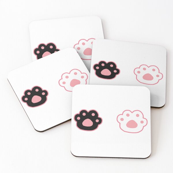 Item preview, 2 kawaii black and white cat paws designed and sold by My little sweet shop.