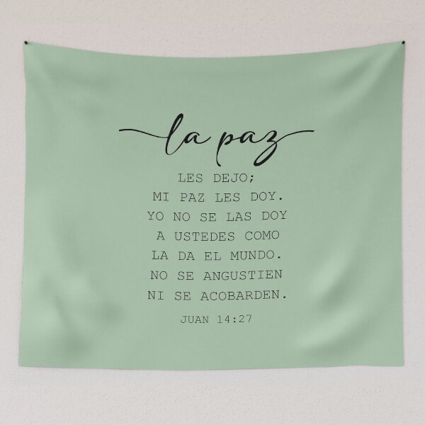 Item preview, Juan 14:27, Spanish Bible Verse designed and sold by Aryam Quotes.