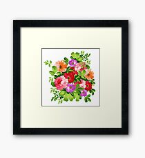 Computer Generated Flowers Framed Print