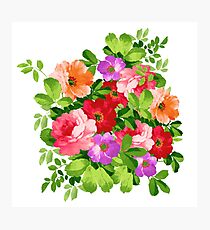 Computer Generated Flowers Photographic Print